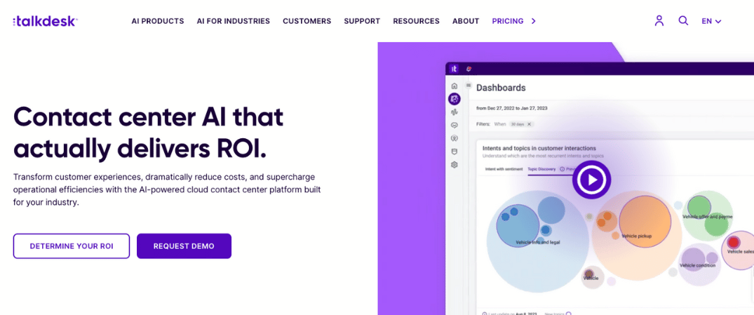 Talkdesk call center performance management software