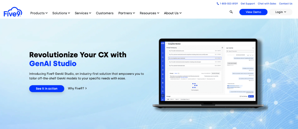 Five9 call center performance management software