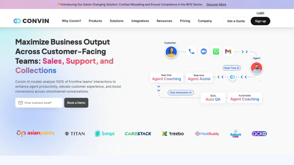 Convin call center quality assurance software