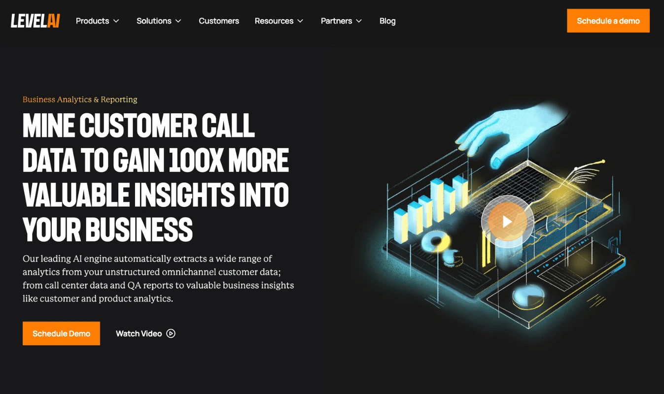 Level AI Call Center Speech Analytics Software