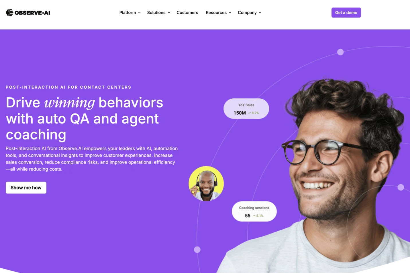 Observe.AI Customer Insights Software