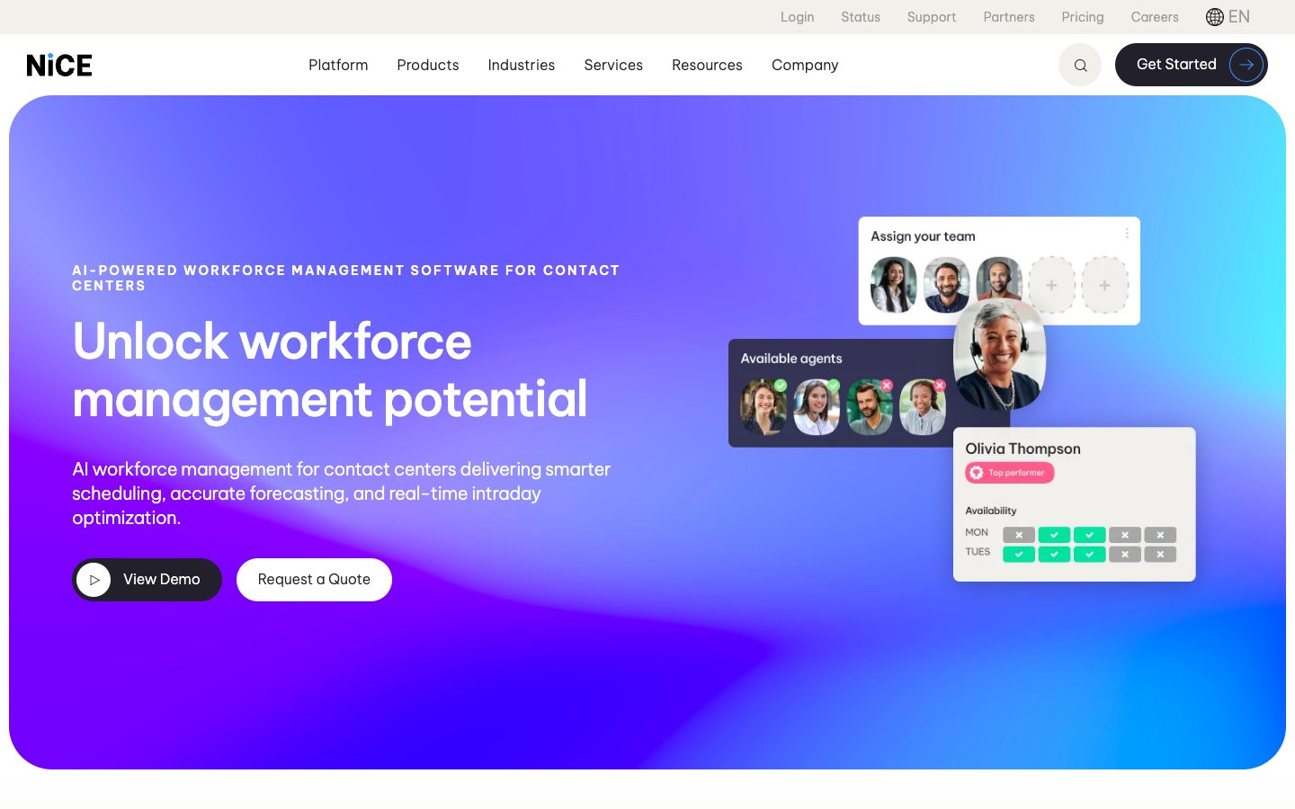 NICE CXone Workforce Management (WFM) Software