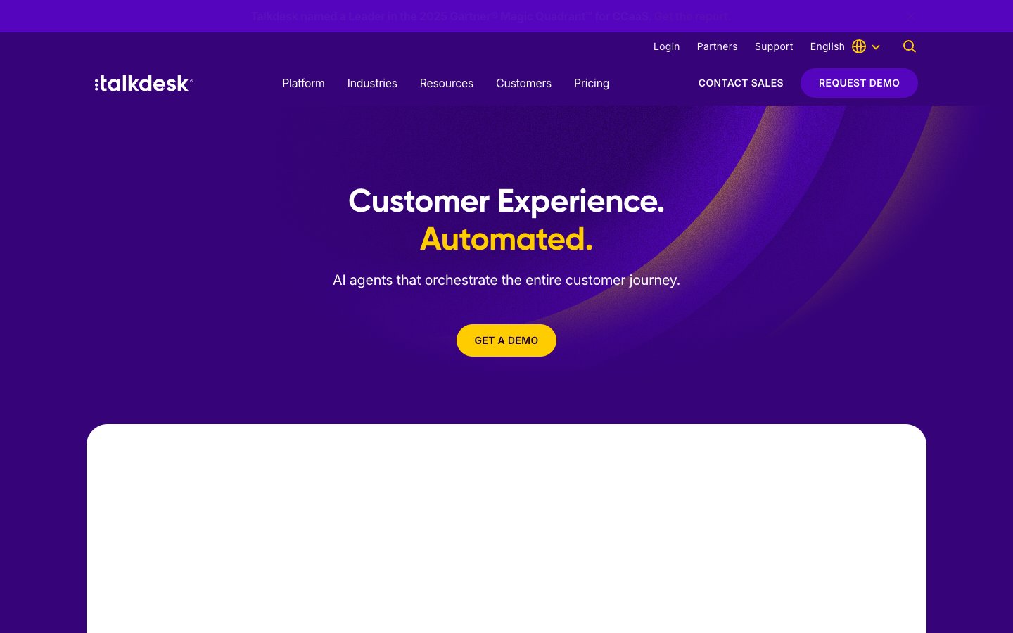 Talkdesk Contact Center as a Service (CCaaS) Software